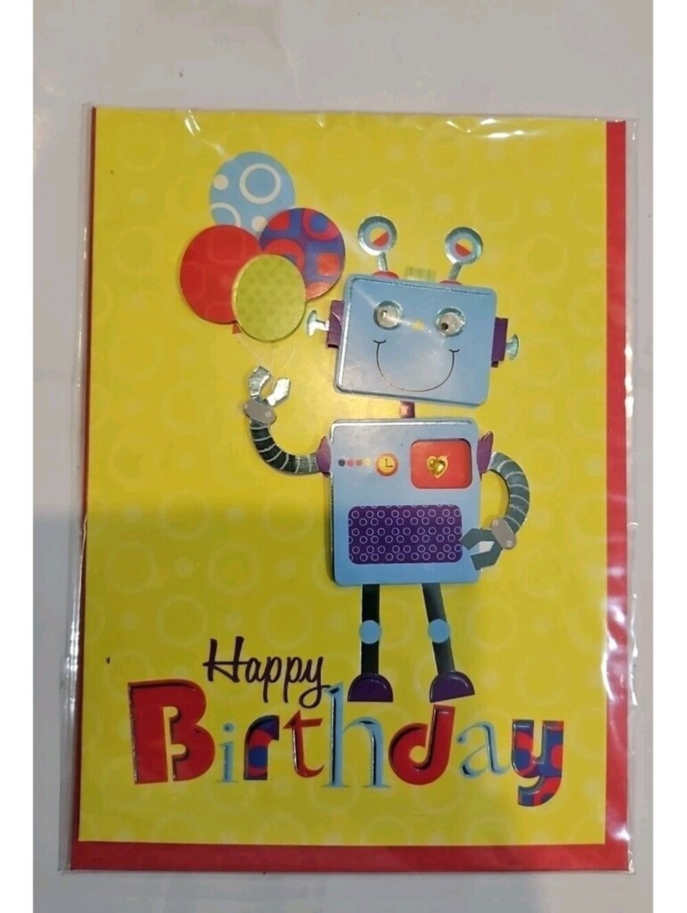 Happy Birthday Robot Card